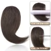 Bangs Snoilite Side Parting Bang 2st Natural Hair Bangs Human Hair Fringe vänster Höger Hårförlängningar 16G Hårstyck med klipp