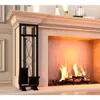 Güzellik şömine seti 5 adet Fireside Aksesuarlar Ateş Kiti Ahşap Stove Araçları Tutucu Ferforje Tutar Kapalı Fireset Stand