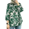 Roupas étnicas Durável Bohemian Holiday Camisa Tops Floral Manga Longa Muçulmana Petticoat Poliéster Impresso Puff Ramadan Vintage