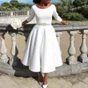 Casual Dresses African Dress For Women Africa Clothes Solid Elegant Party Evening Spring Summer Fashion High Waist Midi Robe White