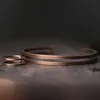 Pulsera de metal hecha a mano de cobre puro Rústico Vingtage Punk Unisex Brazalete Tallado Hecho a mano Joyería hecha a mano Hombres Mujeres Regalo 240307