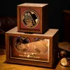 Fall Watchwinder Wood Automatisk Winding Clock Swing Electric Wood Watch Storage Box Watch Box With Charge Watch Shaker