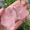 Dekorativa figurer 148g 2st Natural Pink Rose Quartz Crystal Rough Gemstone Prov