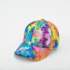 Ll outdoor tie-dye chapéus de beisebol viseiras de yoga bonés de bola retrô lona lazer moda chapéu de sol para esporte boné strapback ha 8 cores