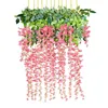 Dekorativa blommor 12 Pack 43.2 "Artificial Wisteria Flower Strip Wedding Garden Living Room Office Diy Decoration