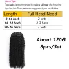 エクステンションeotltiue afro curly clip in Human Hair Extensions約120g 822インチブラジル100％レミーヘアナチュラルカラー黒人女性のため