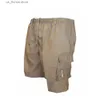 Men's Shorts Fashion Mens Military Cargo Shorts Mens Tactical Pants Casual Big Pocket Sports Slacks Cargo Panels Trousers Plus Size for Male Y240320