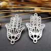 Perles 10pcs / lot Natural Hollow Coup Mother of Pearl Shell for DIY Bijoux Natural Hollow Hollow Hamsa Clover Mop Pearl Shell Perles