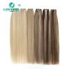 Trama 613 Trama di capelli umani lisci 32 colori Tessuto brasiliano per capelli Remy Fasci di doppia trama bionda Cucire in trama Colore naturale 16 "24"