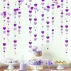 Decoração de festa rosa ouro rosa branco doce 20º aniversário decorações decoração papel grande pequeno amor coração guirlandas pendurado streamer casamento