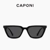 Caponi Polarised Women Solglasögon Cat Eye Style Vintage Sun Glasses Female Fashion Design Trendy Shades UV400 Protection CP71240403