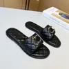 2024 Designer Sandal Slides Women Fashion Black Caviar Leather DAD Sandals gold logo Classic Luxury Beach Slide Slipper Vacation Outdoor