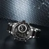 Naviforce Fashion Men's Watches Top Brand Quartz Watch for Men Chronograph Waterproof 24 Hour LCD Display Luminous Clock