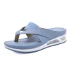 Slippers atikota moda feminina cunhas de chinelos com almofada de ar macio fêmea clipe de dedão casual praia slides lady chinelos 2022 Novo