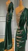 2022 Sukienki na bal mat na ramię ciemnozielone seksowne kryształowe podzielone boczne wysokie suknie wieczorowe Seks Formalne sukienka Bridemaid BC11179 032856666746