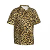 Chemises décontractées pour hommes Chemise hawaïenne Beach Animal Spots Print Blouses Cheetah Classic Man Short Sleeve Streetwear Vêtements