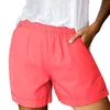 Damskie spodenki bawełniane spodnie lniane z kieszenią damskie letnie solidne sporne sporty w talii moda luźne luźne masy rozmiaru podstawowe majtki