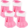 Trajes de gato 4 pçs silicone pé capa garra cobre sapatos para gatinhos luvas botas gatos adulto sílica gel meias