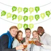 Décoration de fête Outdoor Saint-Patrick Banner Luck of the Irish Flag Celebration Decor for Home Mantel