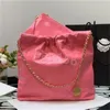 Mirror tote bag designers bag Head layer cowhide women's bag 2024 new high-end 22bag garbage shopping bag small fragrant diamond grid underarm bag peekaboo bag 10a