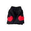 Ropa para perros Patrón de corazón Suéter para mascotas Amor de moda Jersey Cómodo Cálido Camisa de dos patas Suave Invierno para pequeños
