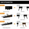 ウォールマスターガレージストレージ組織ウォールマウント、ガーデンツールラックオーガナイザー12個の調整可能なフックを備えたヘビーデューティー折りたたみ椅子ハンガー96インチトラック最大負荷