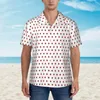 Mäns avslappnade skjortor hawaiian skjorta strand roliga pokerblusar blomma och hört tryck retro man kort ärm bekväm topp