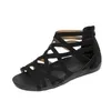 Chique Zomer Sandaal Luipaard Patroon Helling Hak Schoenen Dames Sandalen Romeinse Flip Flop Sandles Hakken 240228