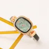 Horloges Strass polshorloge Elegant dameshorloge met vierkante wijzerplaat en decor Verstelbare kunstleren band Hoog voor woon-werkverkeer
