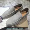 LP Couples shoes Summer Walk Charms embellished suede loafers Moccasins Genuine leather casual slip on flats Men Luxury Designer Dress shoes factory footwear