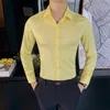 Camisas De Hombre chemises à manches longues pour hommes vêtements 2024 vêtements de cérémonie d'affaires Camisa Social Masculina Slim Fit Chemise Homme 240312