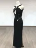 Casual Dresses Sleeveless Black Bandage High Level Fashion Maxi Women Backless Bodycon Sexy Party Long Evening Elegant Autumn Winter Robe