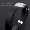 Bangle lederen armband blanco voor graveren roestvrijstalen plaat om armbanden heren groothandel 10st