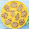 Baking Moulds 8 Pieces Vegetable Cookie Mold Eggplant Corn Radish Tomato Cutter Biscuit Molds Tool Cake Decoration