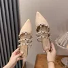 Торговые туфли классические женские тапочки высококачественные дизайнерские сандалии скользит золотые матовые кожа