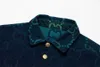 Modedesigner Men's Camouflage Denim Shirt Luxury Classic Letter Brodery Högkvalitativ män Skjorta Guldknappar med brevlogo EU-storlek S-XL