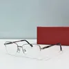 Ny modedesign Square Shape Optical Glasses 0489 Metal Half Frame Men and Women Business Style Light and Easy to Wear Eyewear