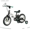 Fahrräder Ride-Ons Kinderfahrrad Laufrad 2-in-1 Multifunktionales faltbares Babyfahrrad 12-Zoll-Schiebefahrrad Kettenaufblasbarer PU-Reifen L240319