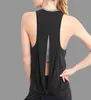 Nowe modne kobiety seksowne otwarte back sport solidne koszule jogi krawat trening racerback top z czołgów fitness Tops Kobiety