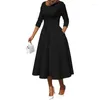 Casual Dresses African Dress For Women Africa Clothes Solid Elegant Party Evening Spring Summer Fashion High Waist Midi Robe White