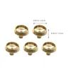 Candle Holders 5 Pcs Backflow Incense Base Cone Tray Trays Holder Burner Rack Reusable Sticks Brass