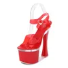 Dress Shoes Summer New Crystal Female Sandals Girl Walking Show High-Heeled 14/18CM Women Sexy Non-slip Platform Ladies H2403215K55257M