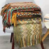 Blankets Summer Knitted Throw Blanket Office Naps Air Conditioning Bohemian Sofa Covers Washable Decorations Room Aesthetics