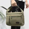 Bag Unisex Canvas Crossbody Çantalar Tek Omuz Seyahat Sıradan Çanak Çantalar E biriktirici Solid Zipper Gençler için