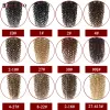 Förlängningar vattenvågklämma i hårförlängningar mänskligt hår 3pcs/set kastanj brun naturligt hår lockigt klipp ins förlängning för kvinna 1428 tum