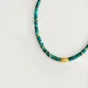 Choker Man Women Blue Sea Sediment Imperial Jaspers Necklace Natural Gemstone Healing Jewelry Metal Spacer Bead Embellishment Collar