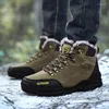 Sapatos de fitness masculino inverno velo quente botas de neve ao ar livre aventura montanhismo escalada esportes tamanho grande 38-47 #