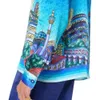 Nouveau produit Casablanca Designer Chemise décontractée en soie Lâche Classique Nightscape City Print Hawaii Beach Hundred Easy Blue Twill Silk Chemise à manches longues Casablanc Tops