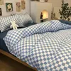 Juegos de cama Fundas nórdicas de lujo para cama... Juego de ropa de cama de lino de Anime, funda nórdica, sábana de edredón 135