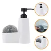 Liquid Soap Dispenser Press Bottle And Sponge Holder For The Kitchen Sink Dish Hand Detergent With